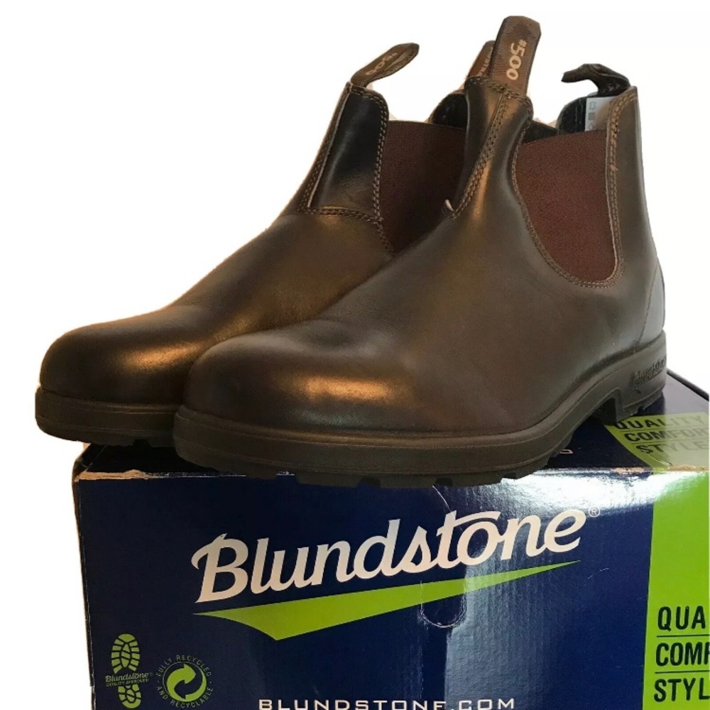 Blundstone 500 Stout Brown Chelsea Boot US 13